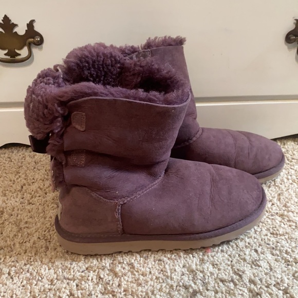 Ugg Bailey Button Maroon Boots - Picture 4 of 5